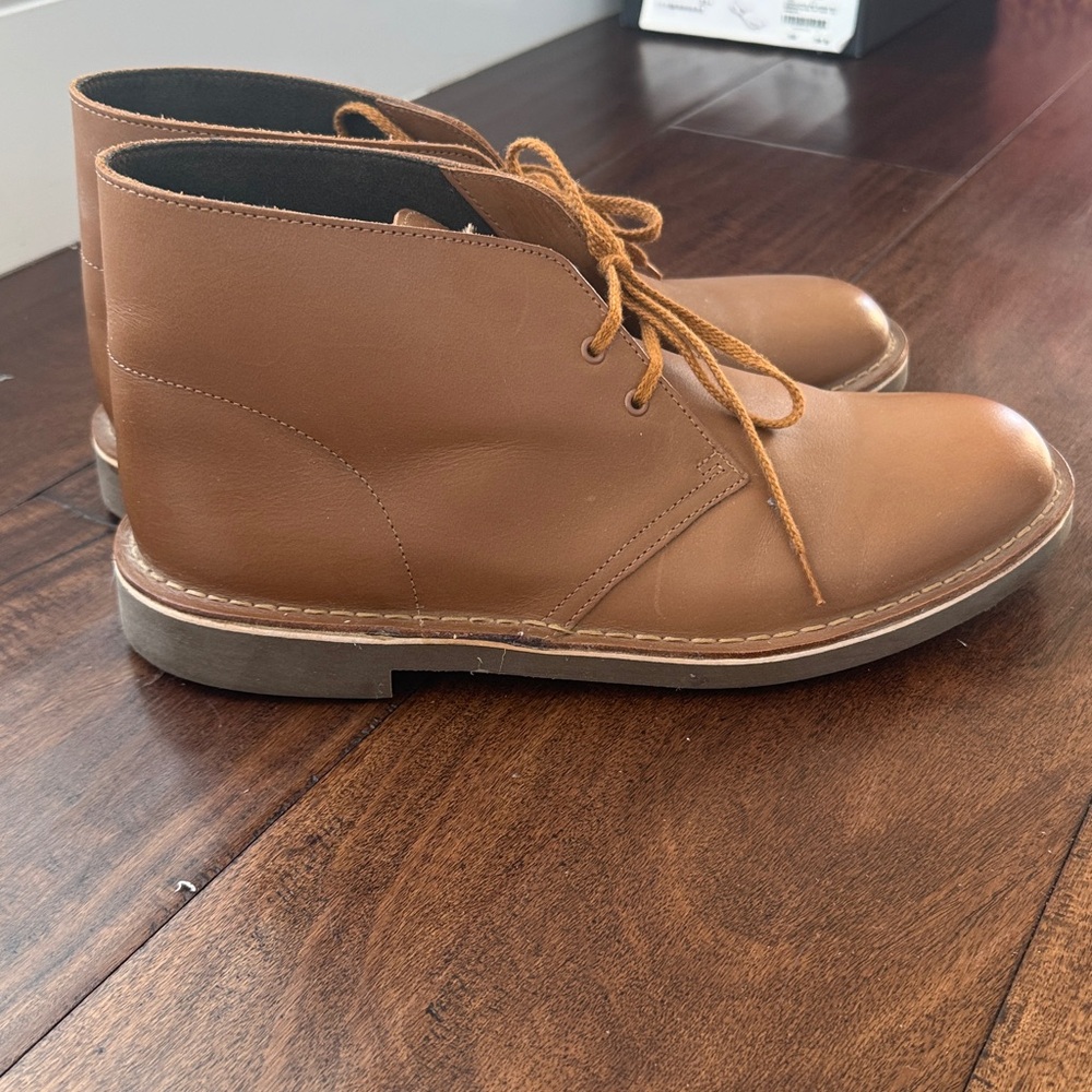 Clarks Tan Leather Chukka Boots for Men